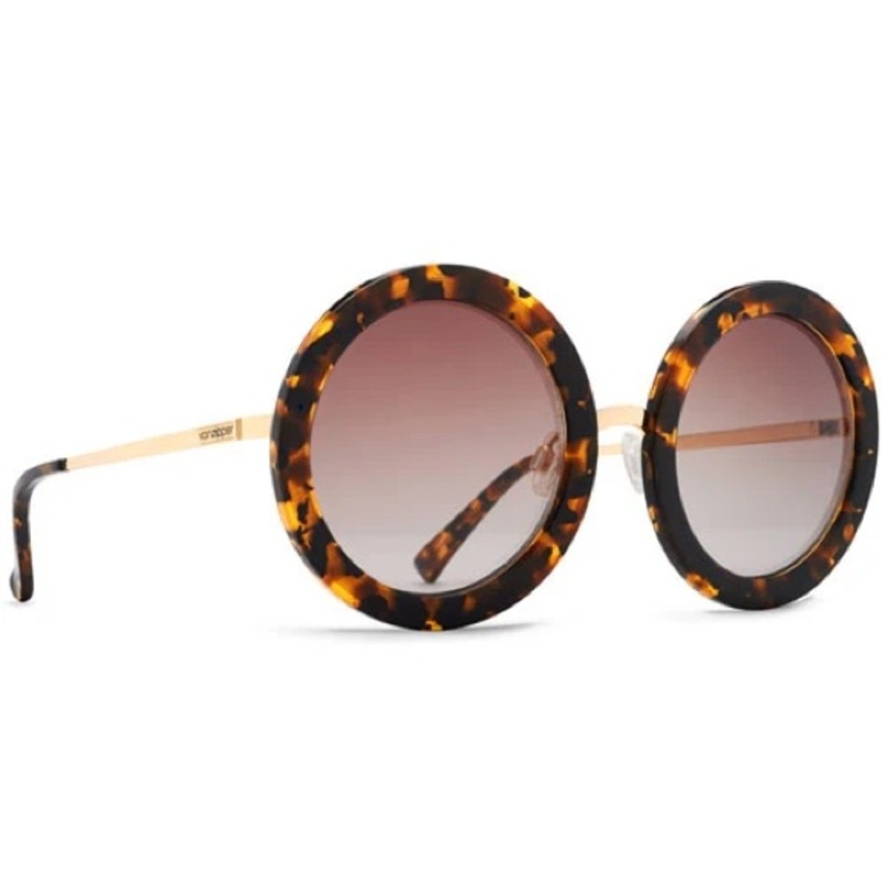 Von Zipper Brown and Gold Oversized Sunglasses